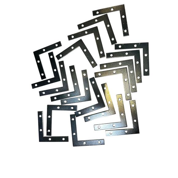 20 pcs New 3"x3" Flat Corner L brackets, Bundle, Hardware, 90 degree brace joint - Picture 1 of 3